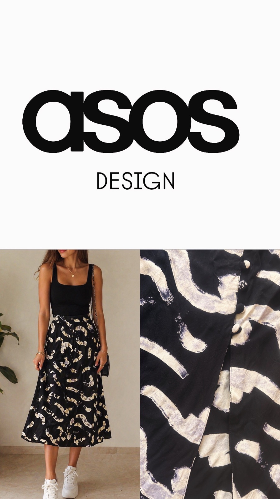 Jupe midi Asos Design