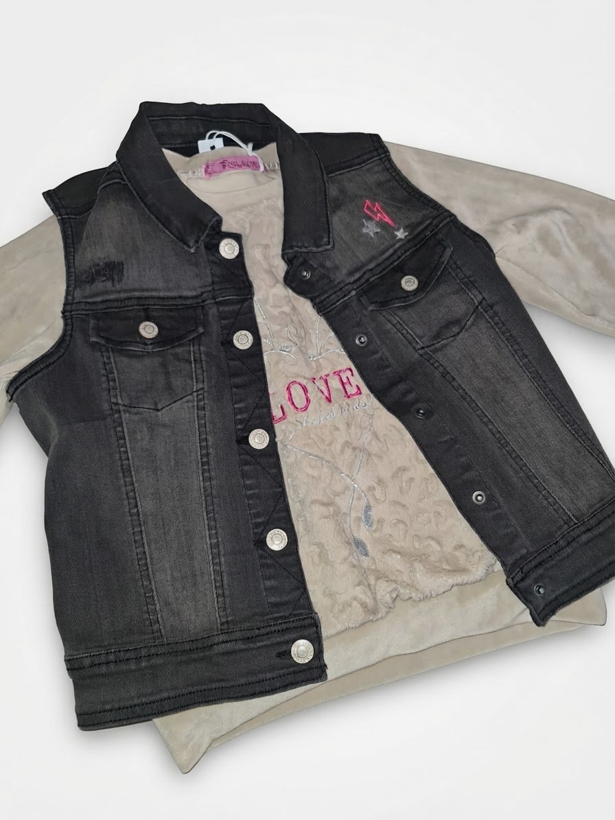 Pull+veste jean sans manche American Eagle