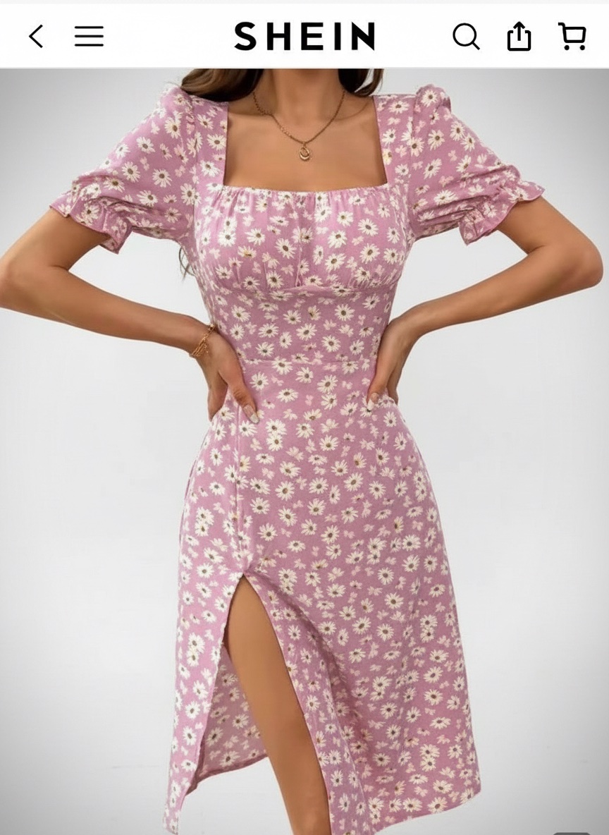 Robe shein rose 