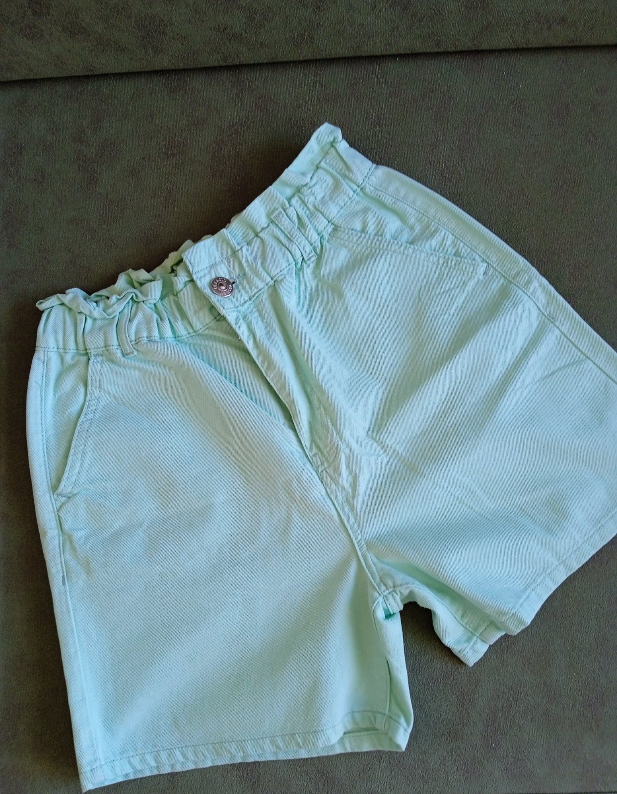 Short bleu vert clair
