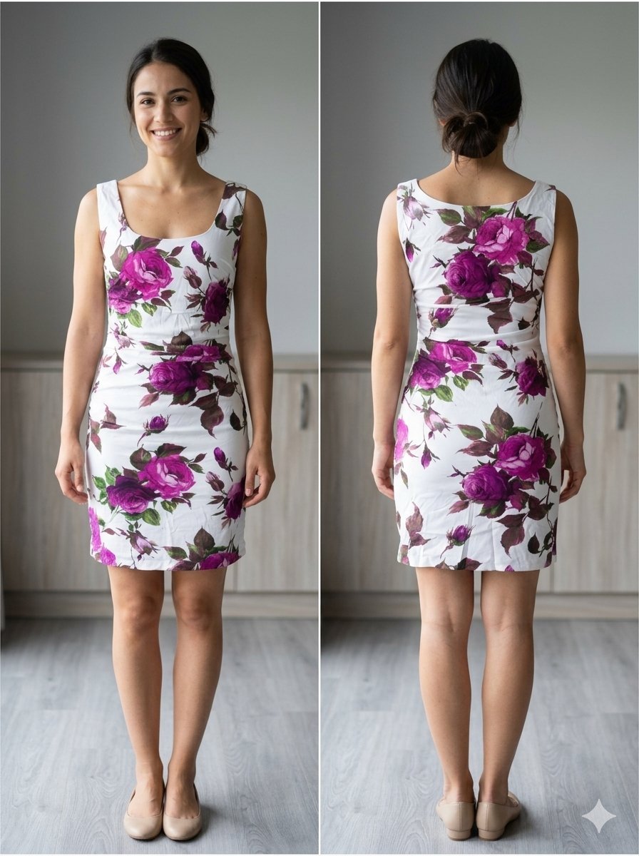 Robe blanche fleurie 