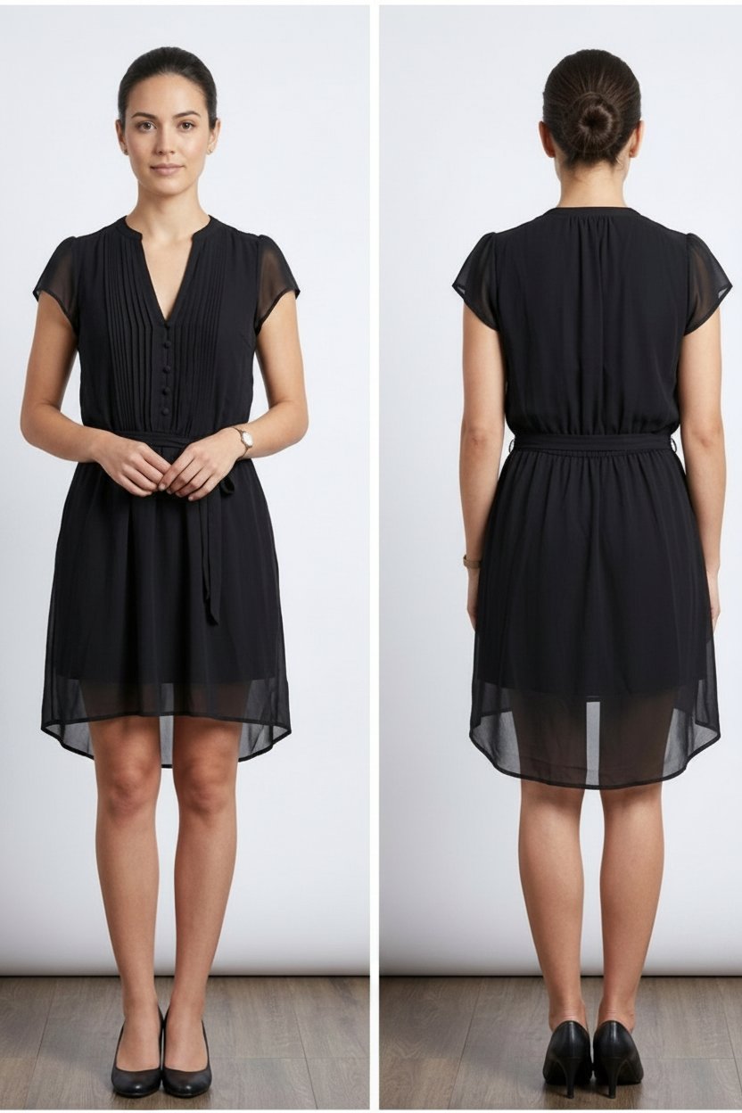 Robe noire mousseline H&M
