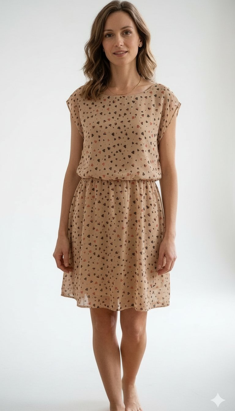 Jolie robe mousseline avec doublure 