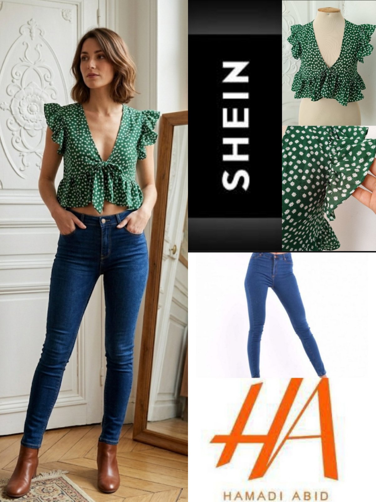 Pantalon jean et une chemise 
