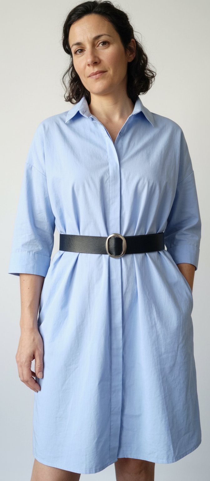 Robe chemisier Bleu Ciel  