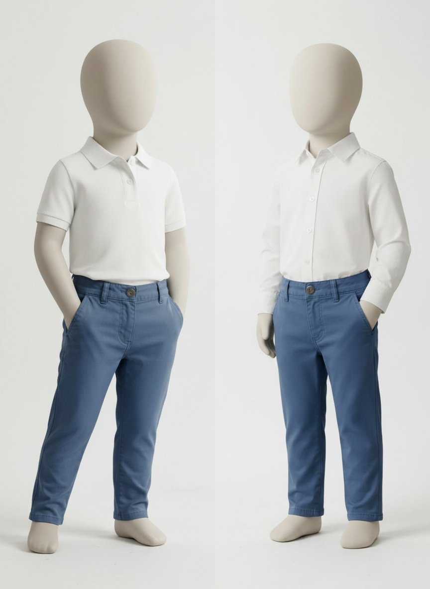 Un pantalon garçon bleu 