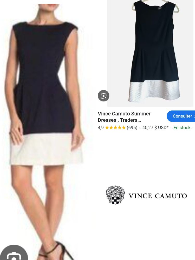 Robe noir et blanc 