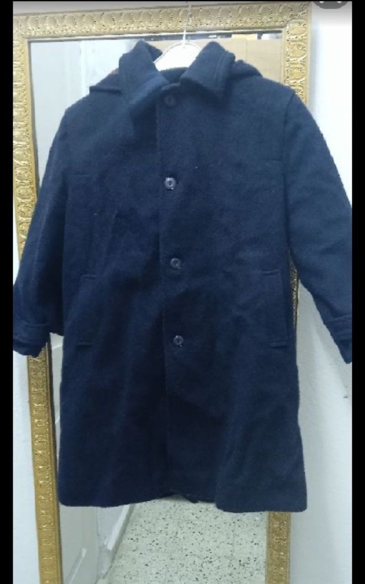  Manteau laine bleu marine garçon avec capuche 