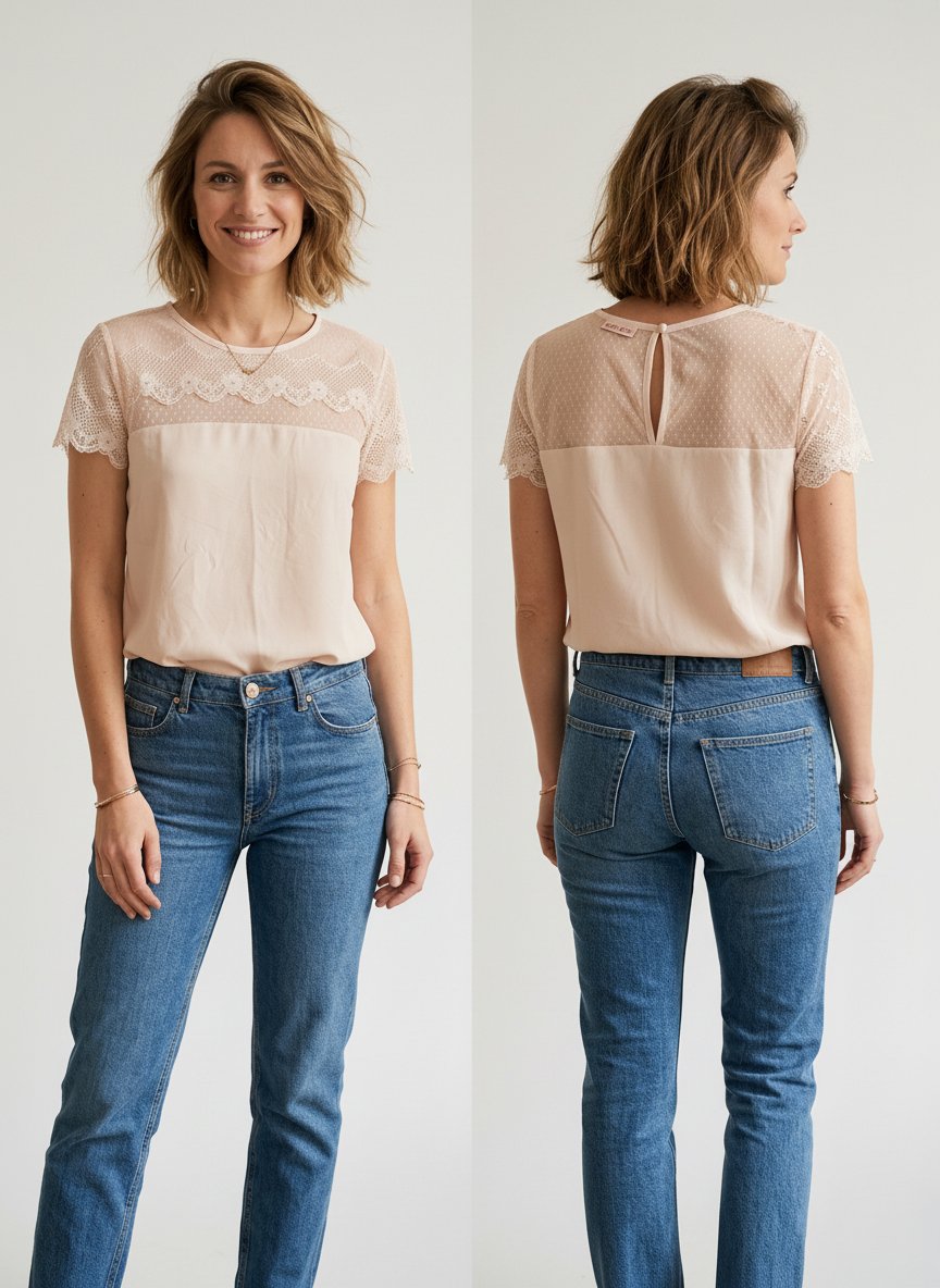 Joli pull rose poudré 