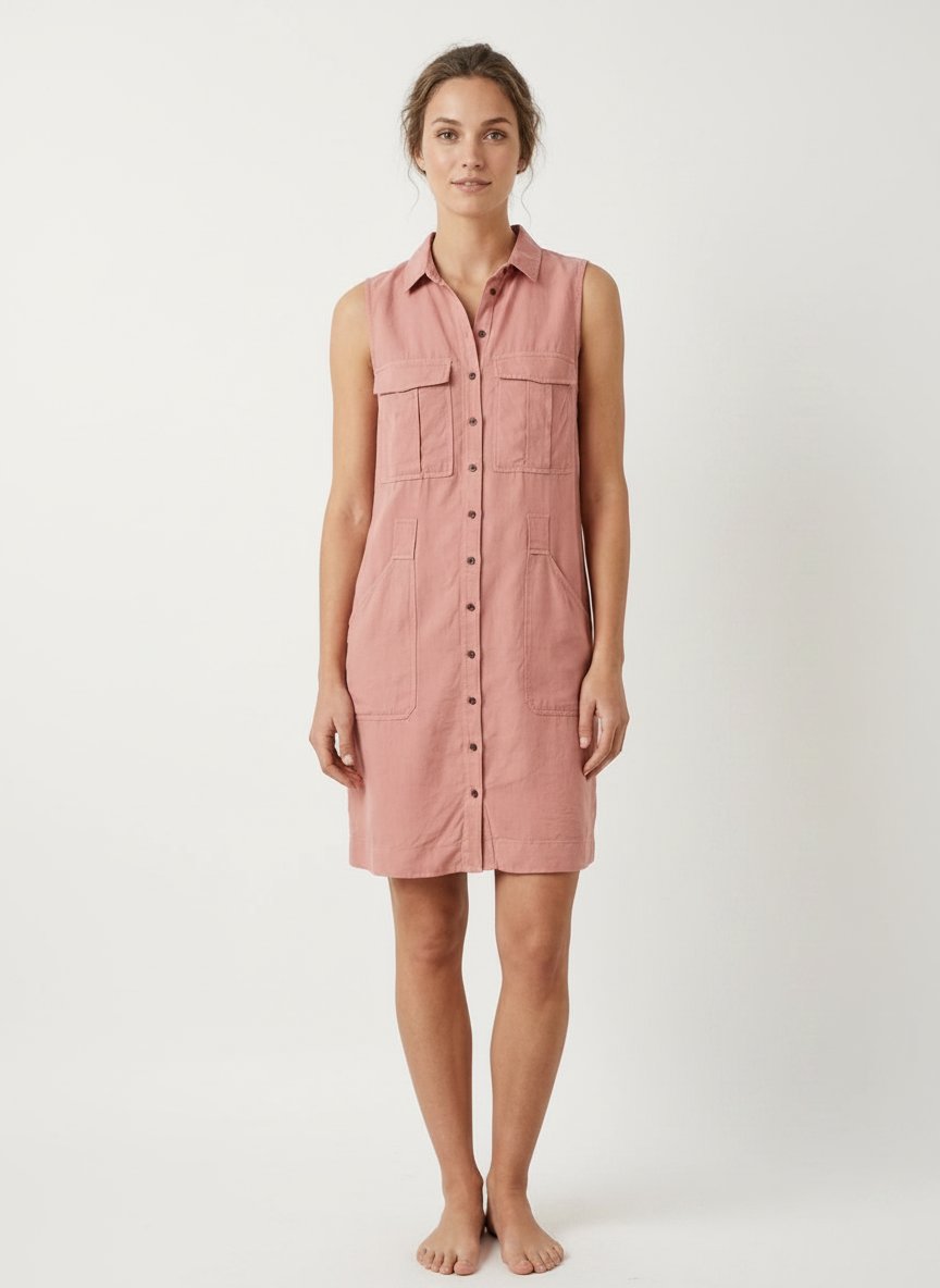 Robe rose sans manche 