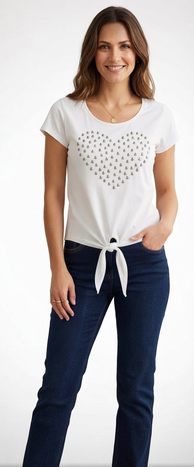 Pull blanc avec motif canard 