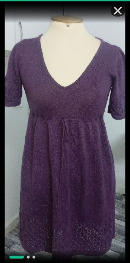 Robe laine aubergine 