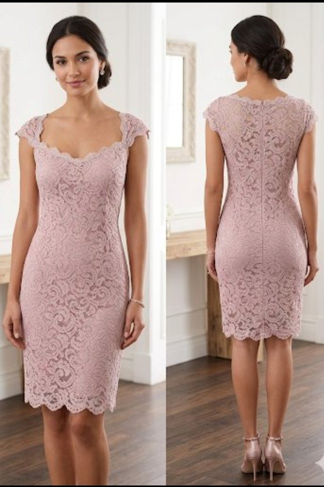 Robe en dentelle rose poudré de la marque Esprit