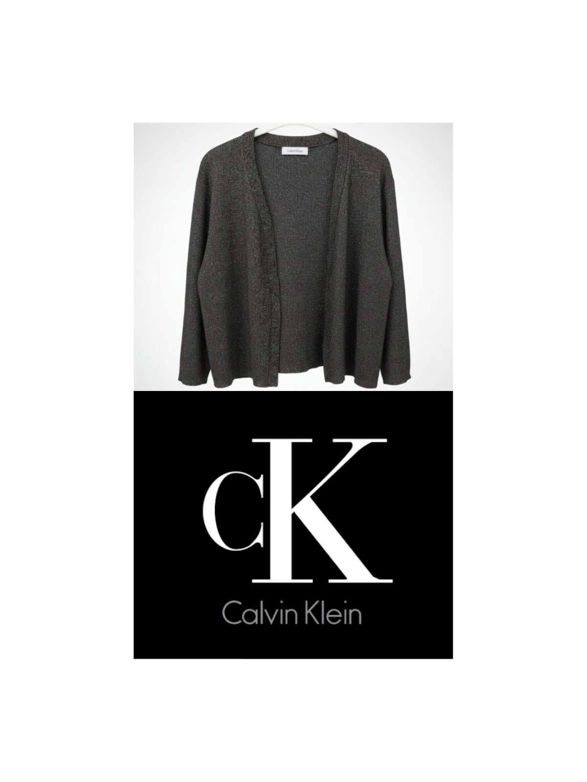 Gilet cardigan noir et doré marque Calvin Klein 