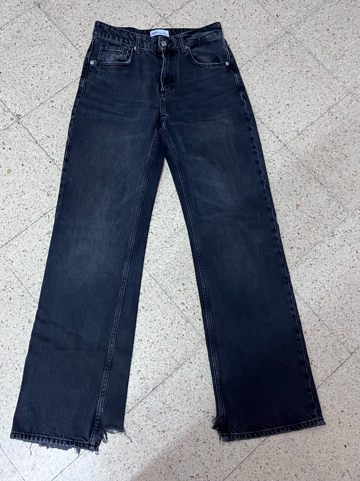 Jean gris wide leg