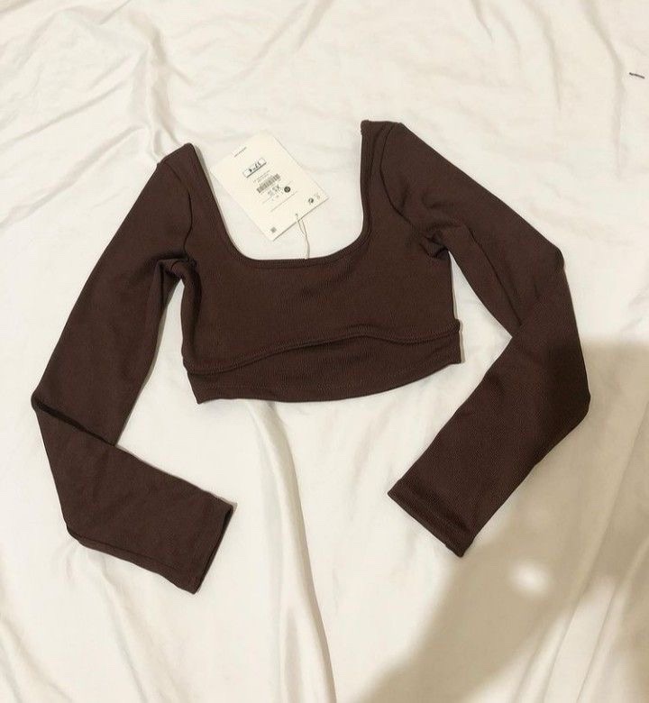Crop top brown