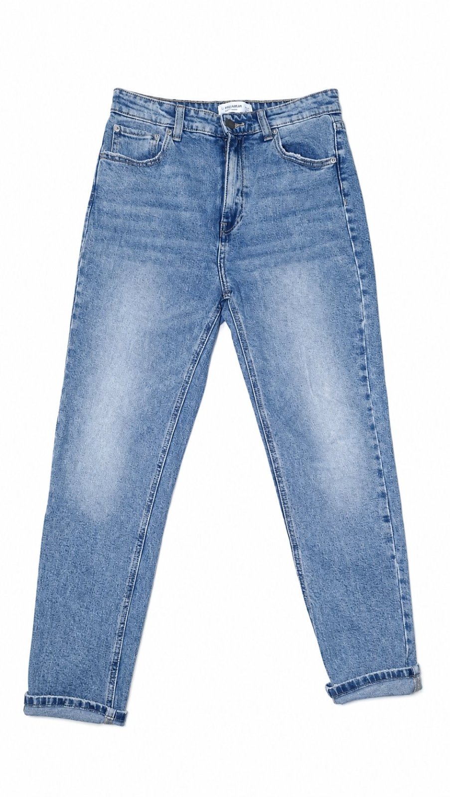 Jean mom fit denim clair