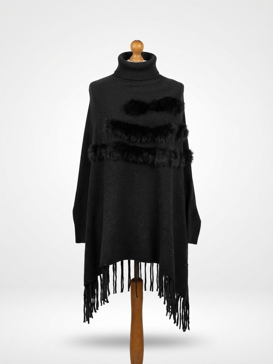 Cap en laine noire
