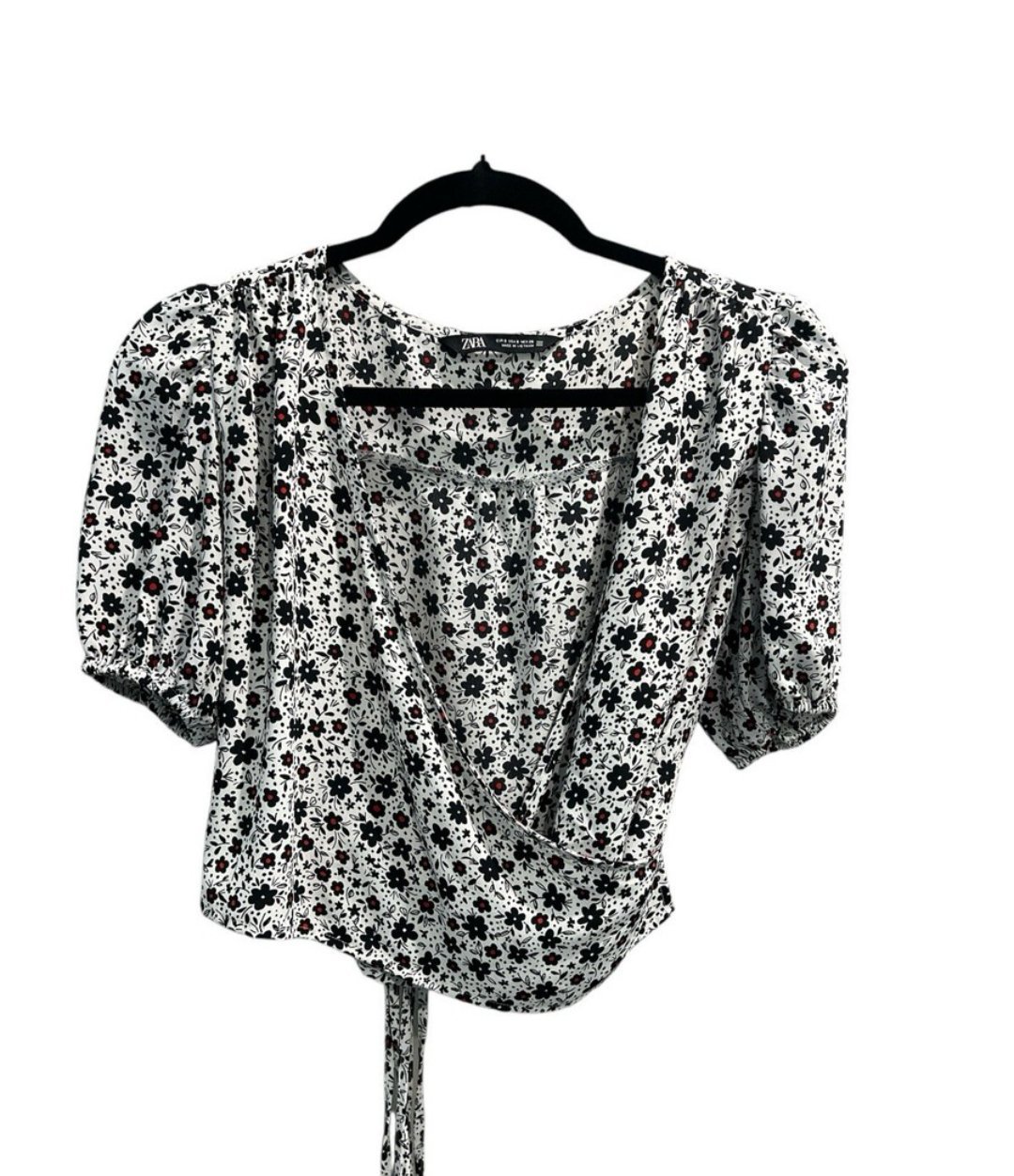 Zara Floral Print Wrap Top
