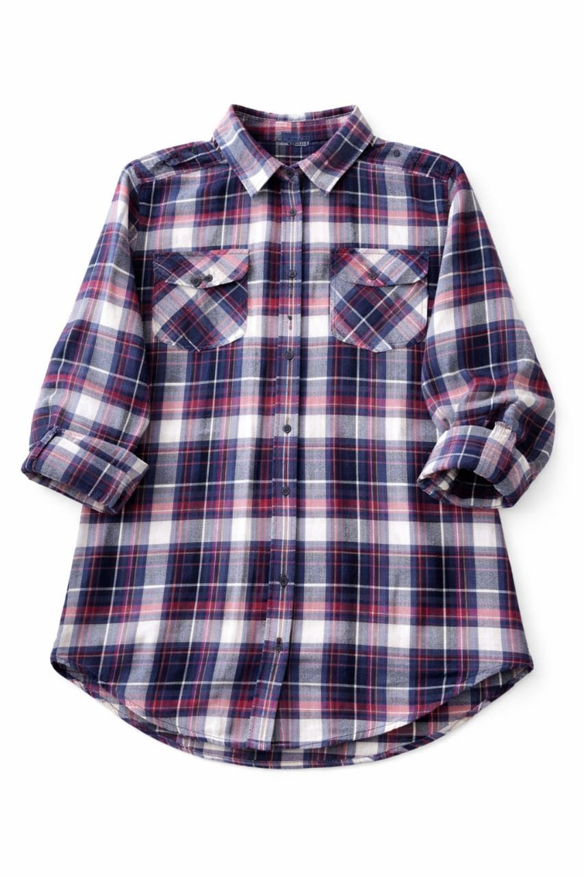 Chemise femme à carreaux – Style casual pour printemps/été