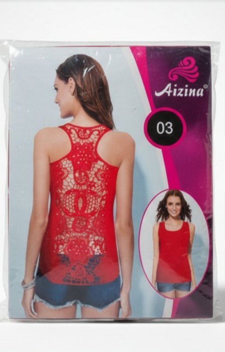 Magnifique Débardeur Rouge avec Dos en Dentelle 🇹🇷