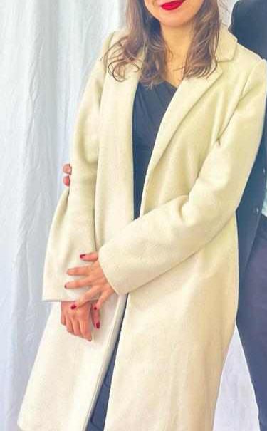 Manteau ZARA blanc cassé 