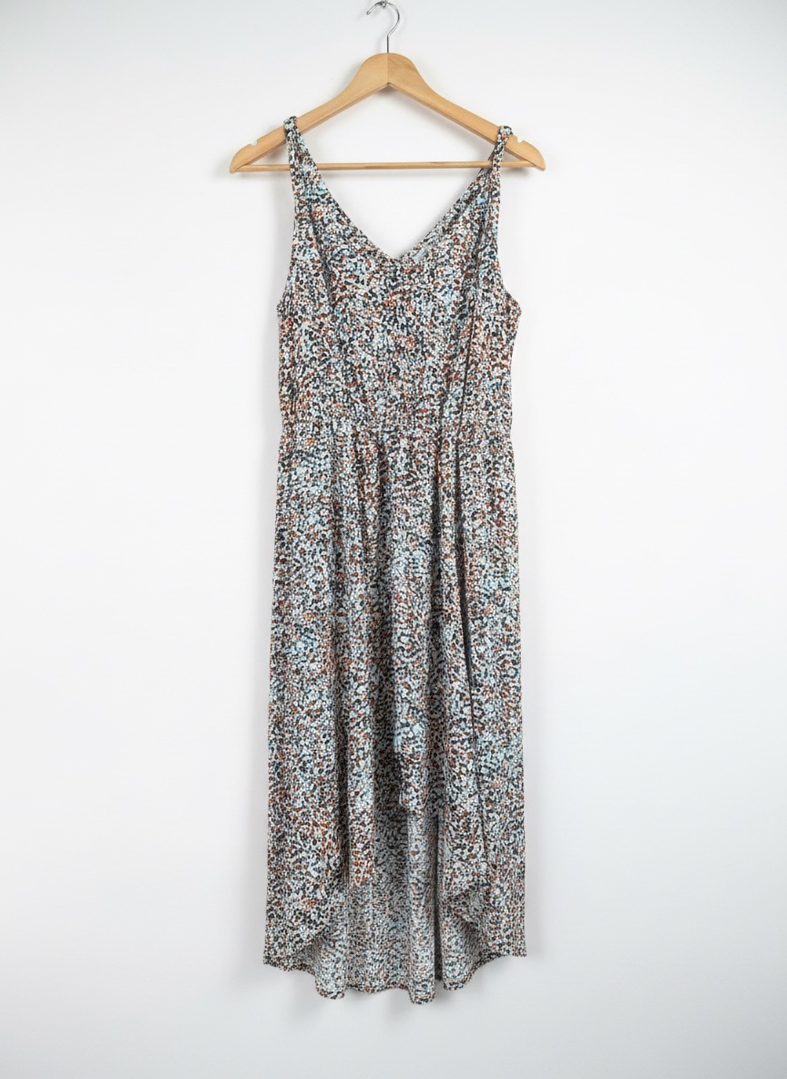 Robe longue fluide à imprimé élégant