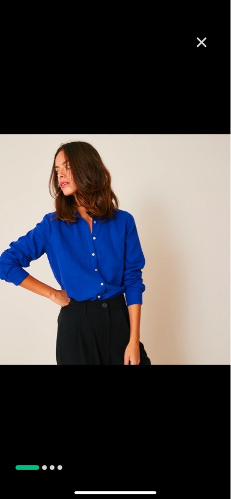 Chemisier bleu roi chic
