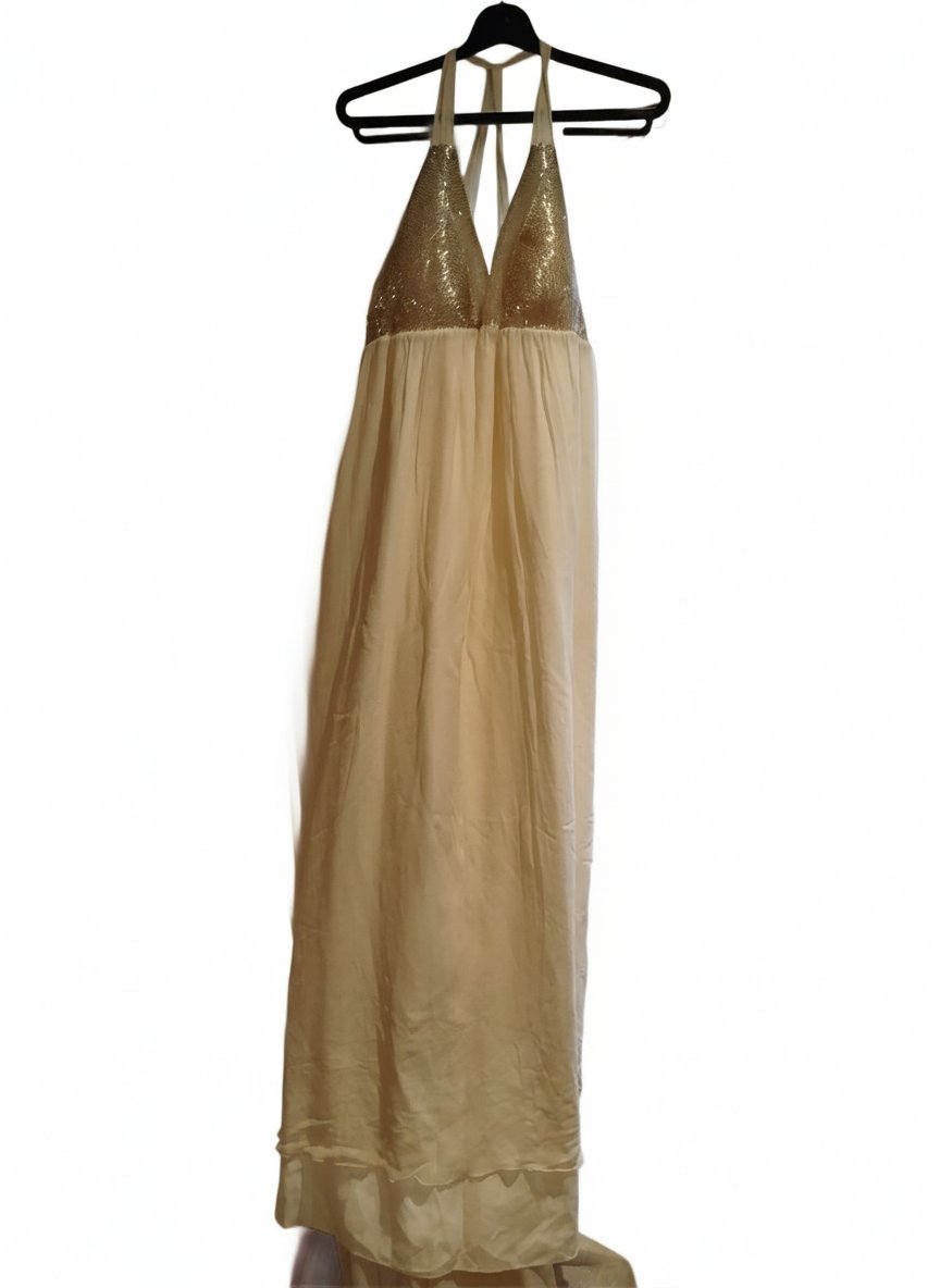 Robe soirée beige
