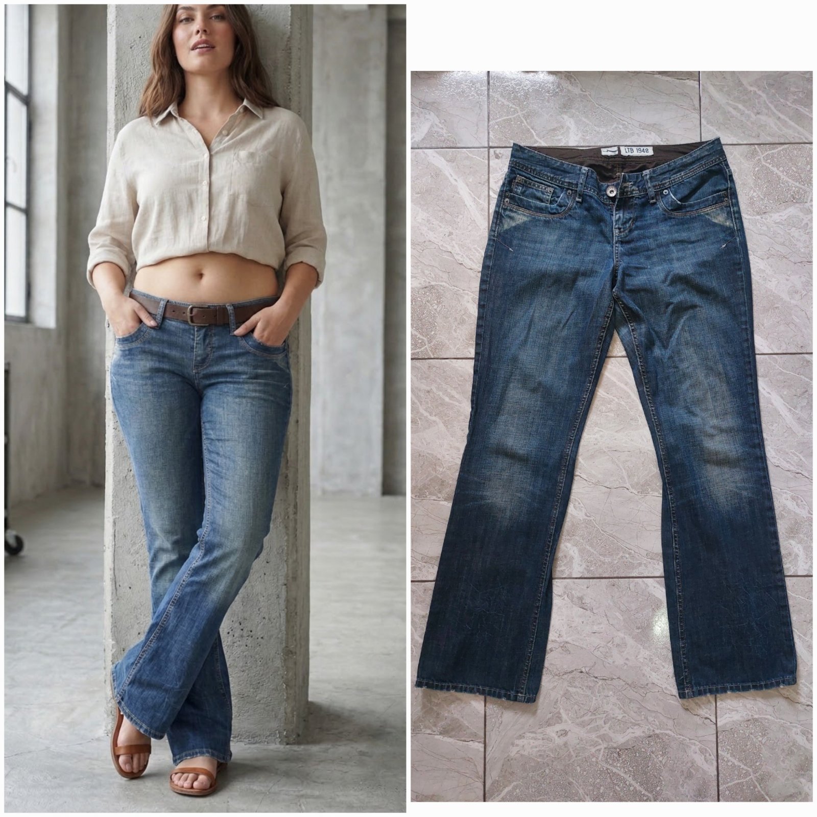 Jeans taille basse