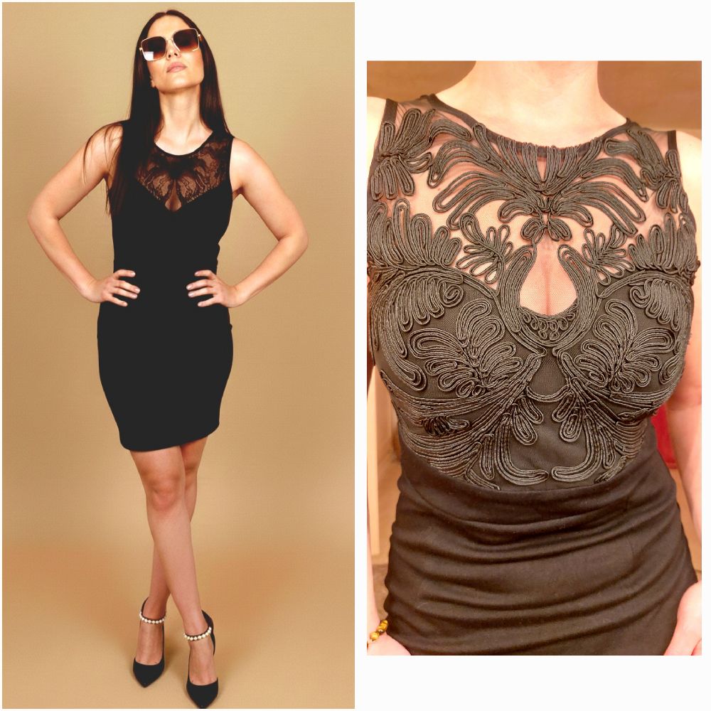 Magnifique robe de soirée noire à voile ❤️