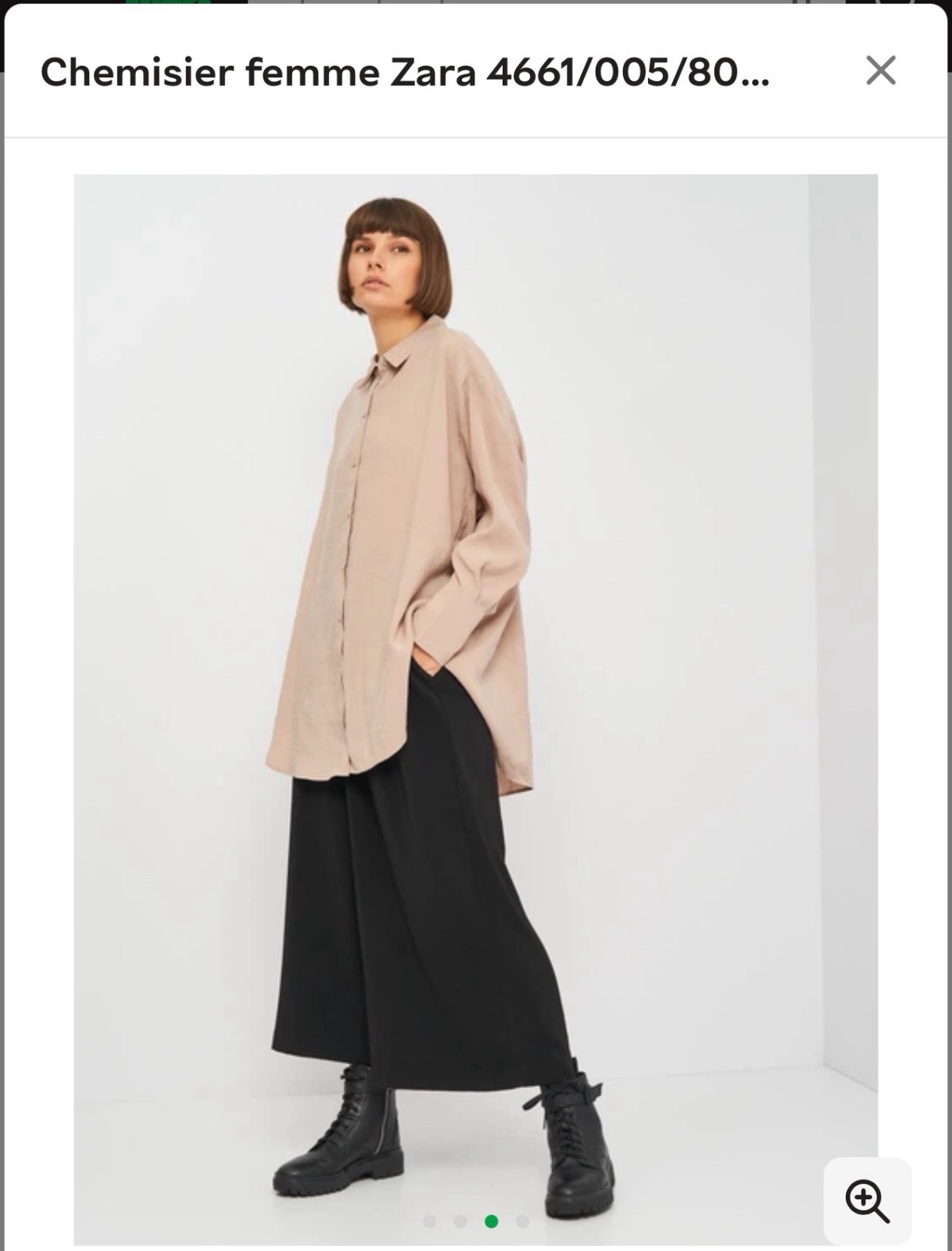 Zara chemise over neuf