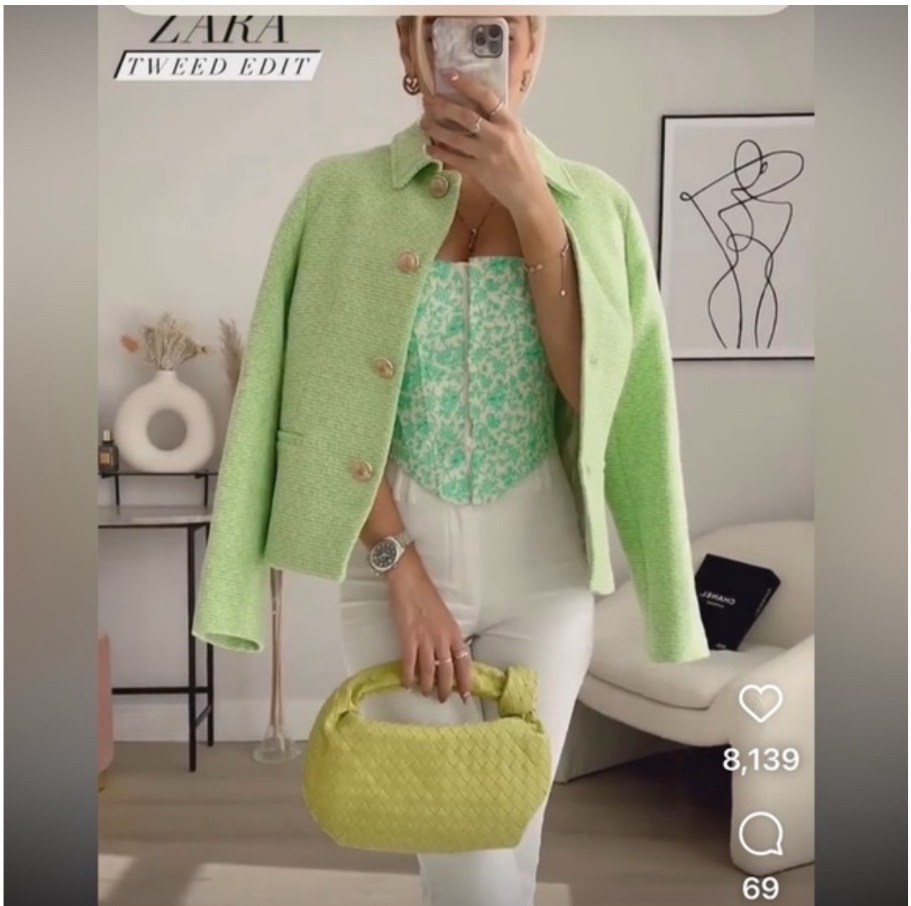 Zara blazer en tweed neuf