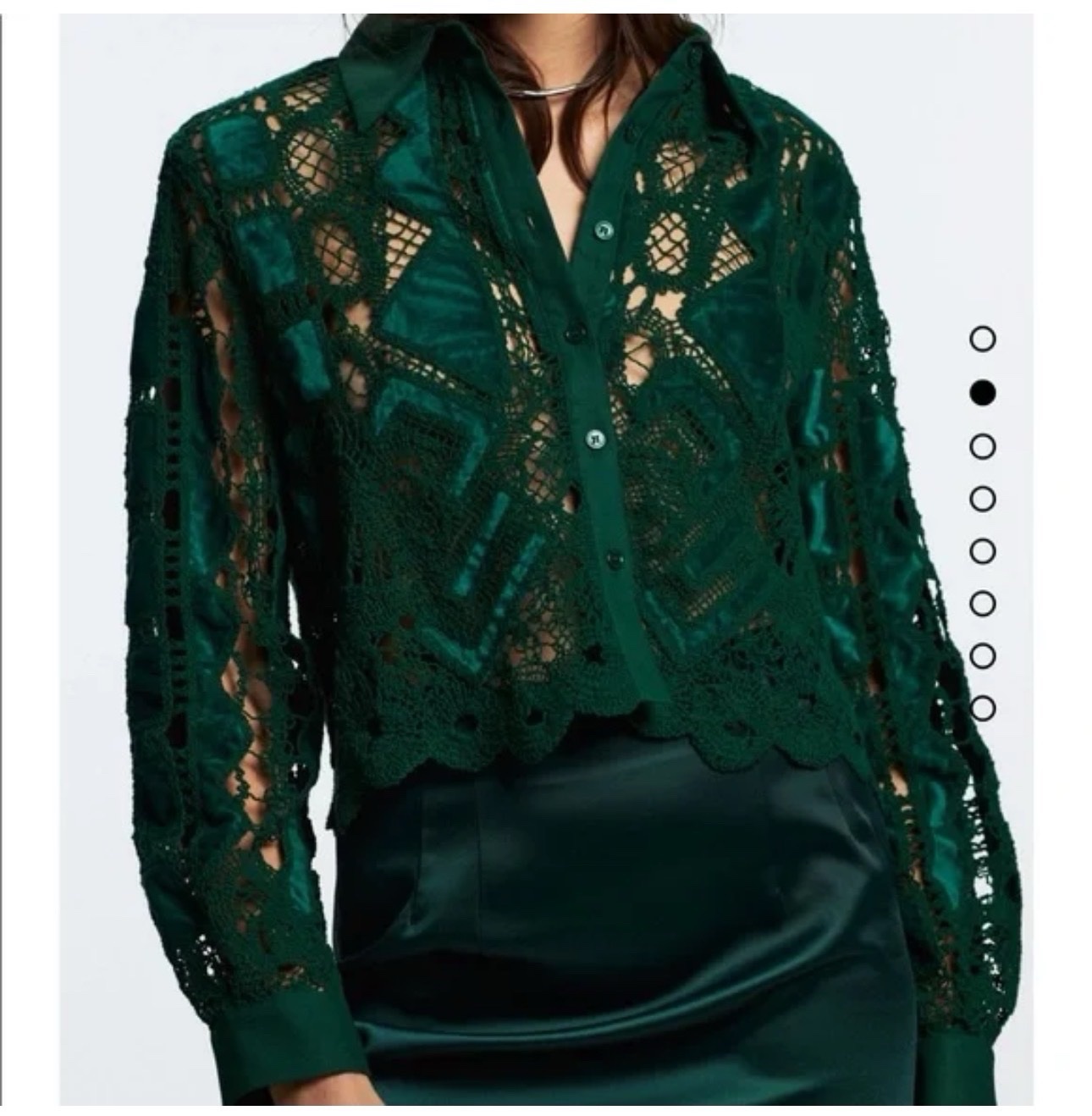 Zara chemise en crochet velvet neuf