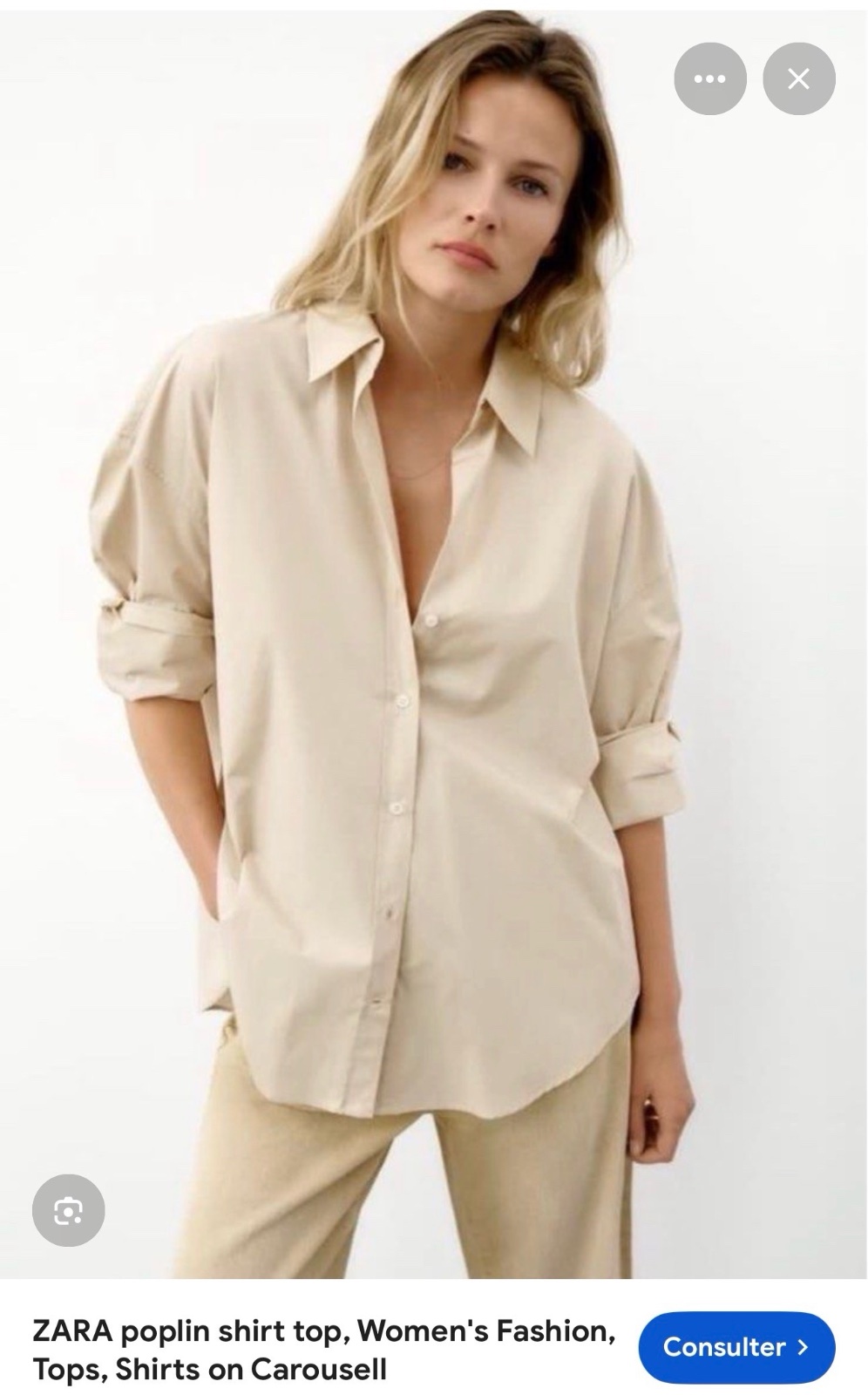 Zara chemise en paupline over neuf