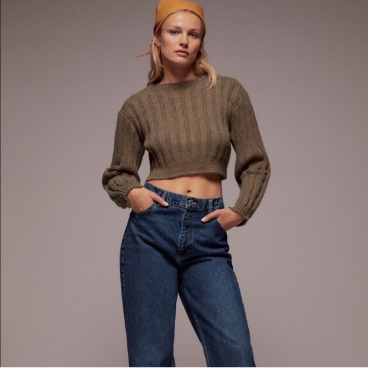 Zara pull courte cotellé neuf