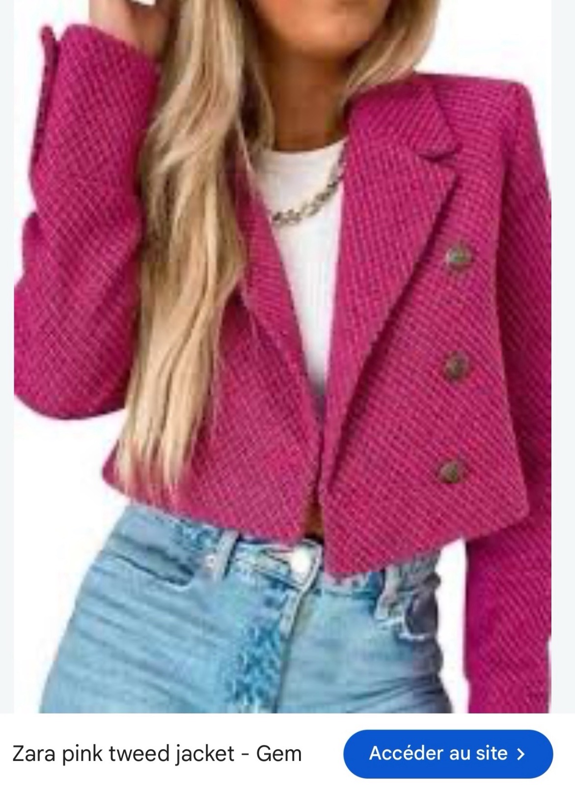 Zara blazer courte double boutonnage neuf