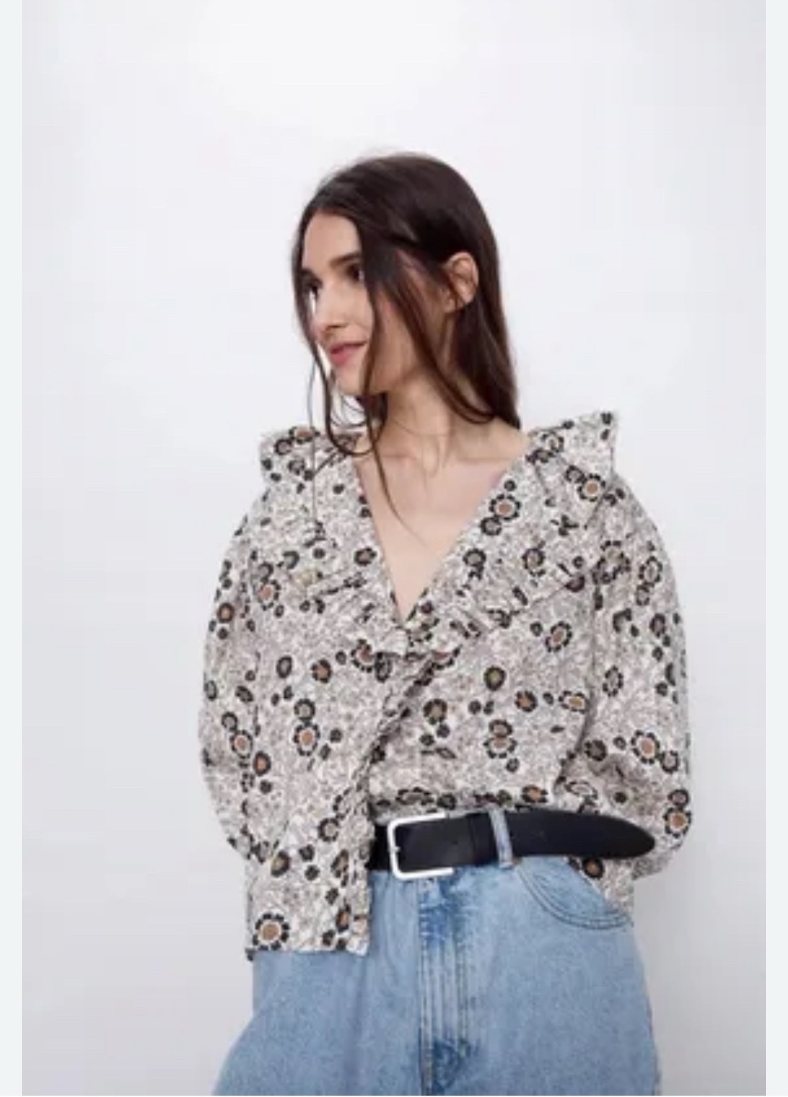 Zara chemise volanté floral neuf