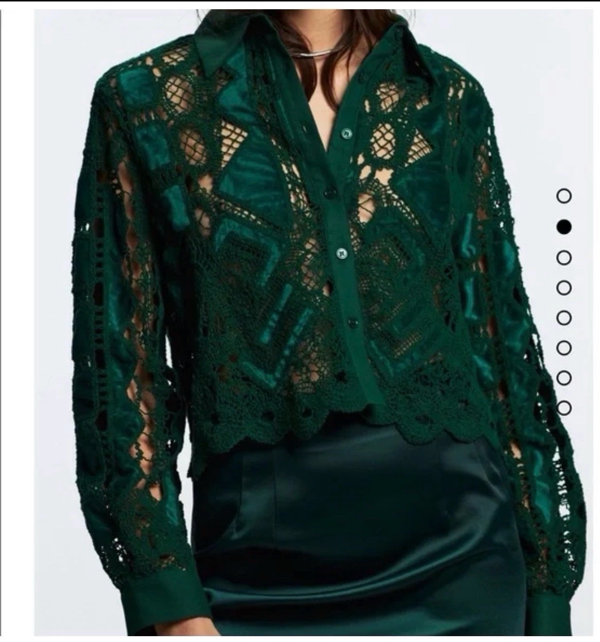 Zara chemise en crochet neuf