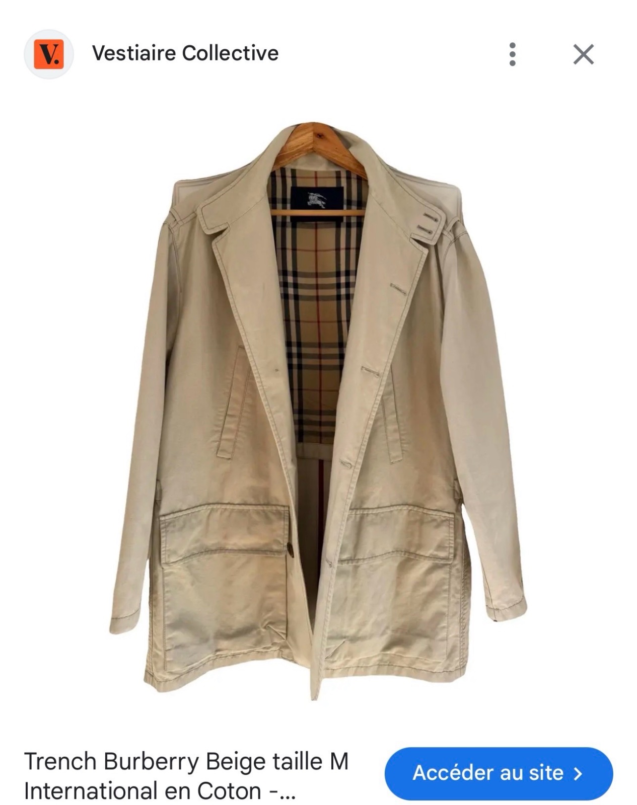 Burberry trench pour homme 