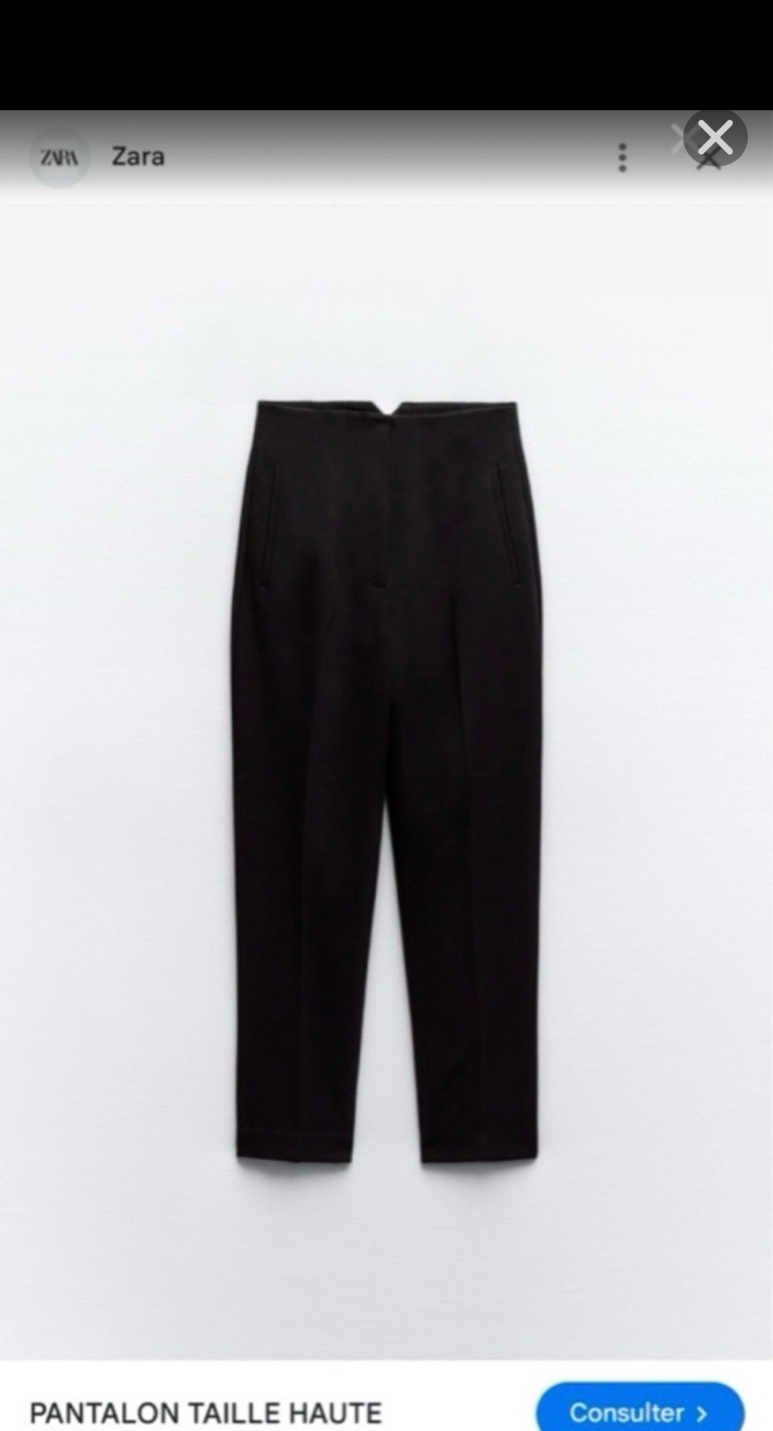 Zara pantalon taille haute neuf