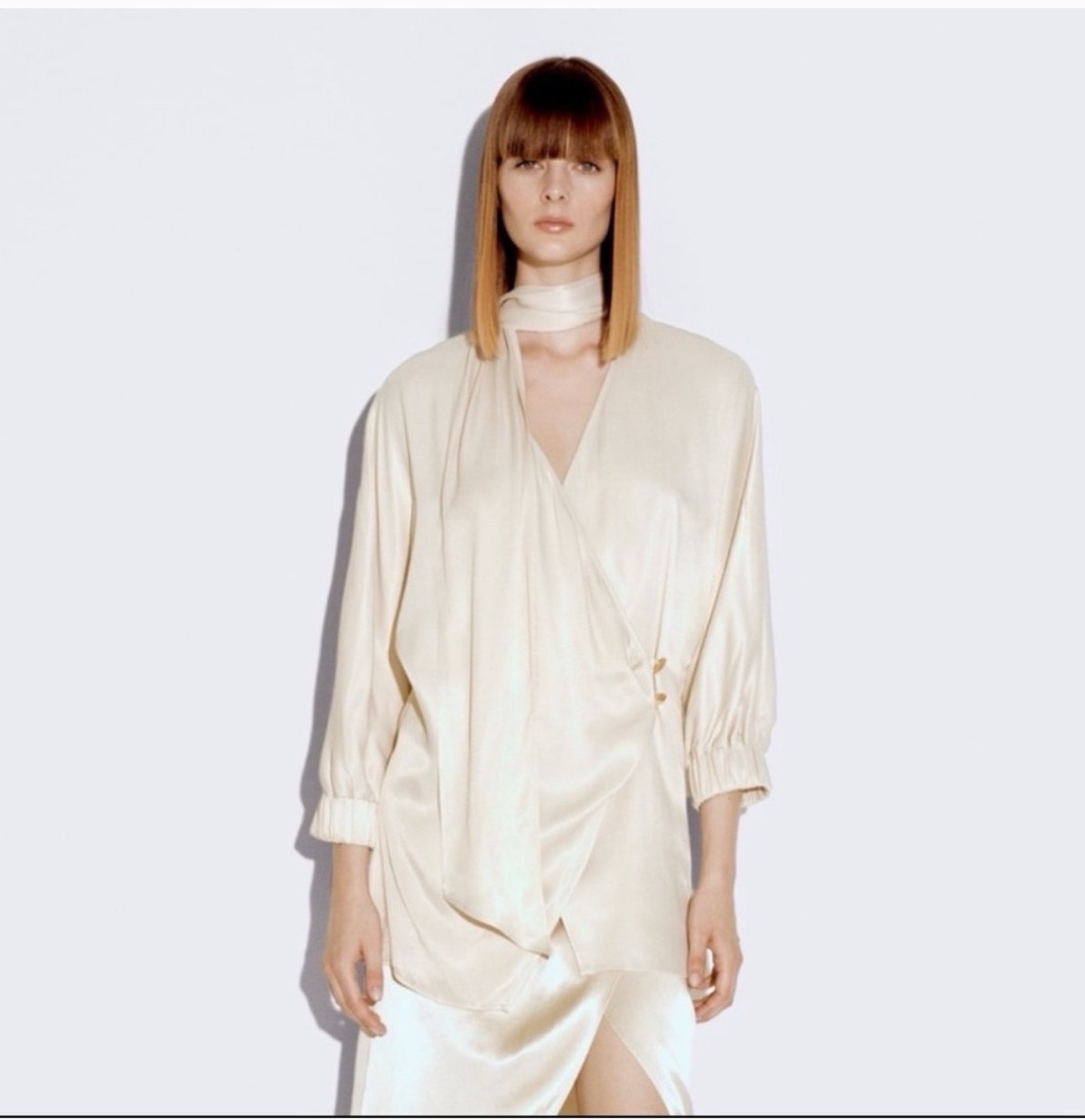 Zara tunique portefeille satiné neuf