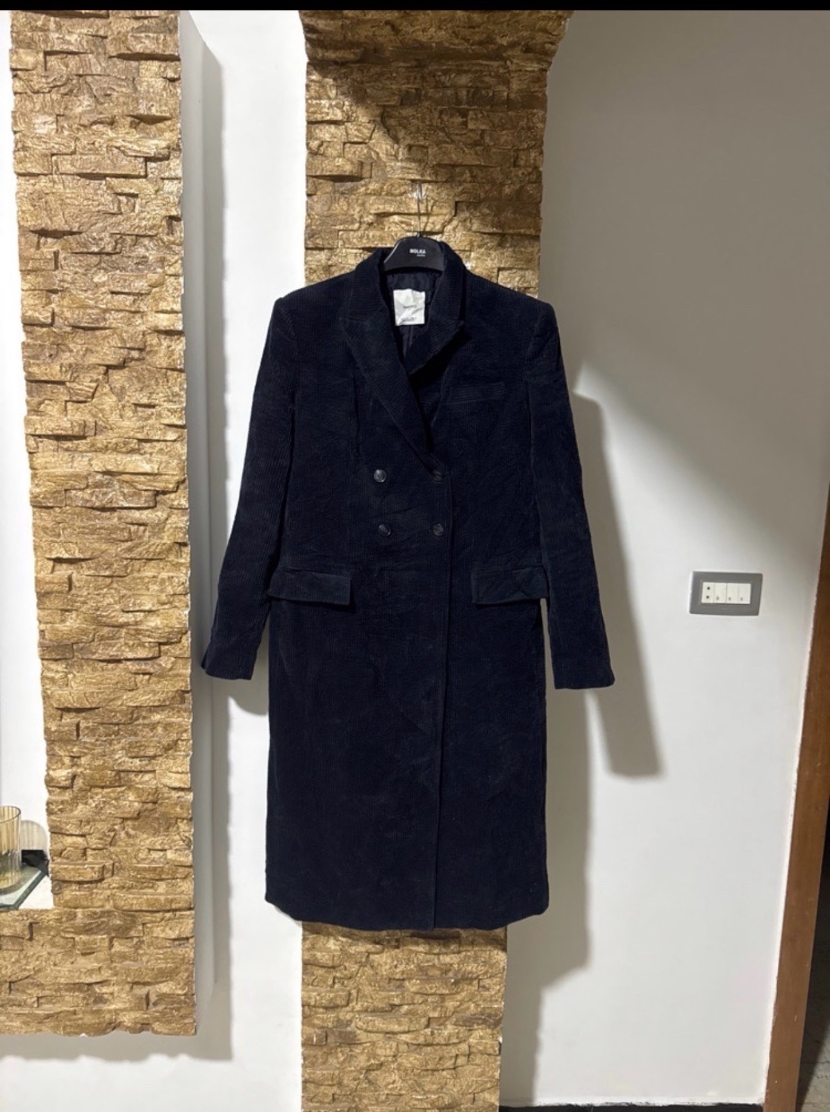 Mango manteauveloir cotellé  double boutonnage neuf