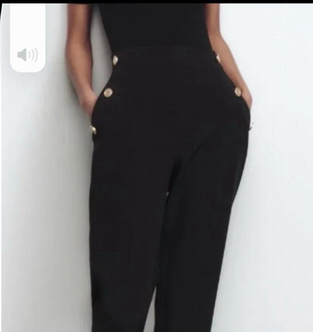 Zara pantalon a bouton neuf