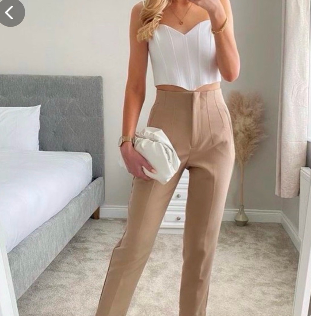 Zara pantalon taill haute neuf