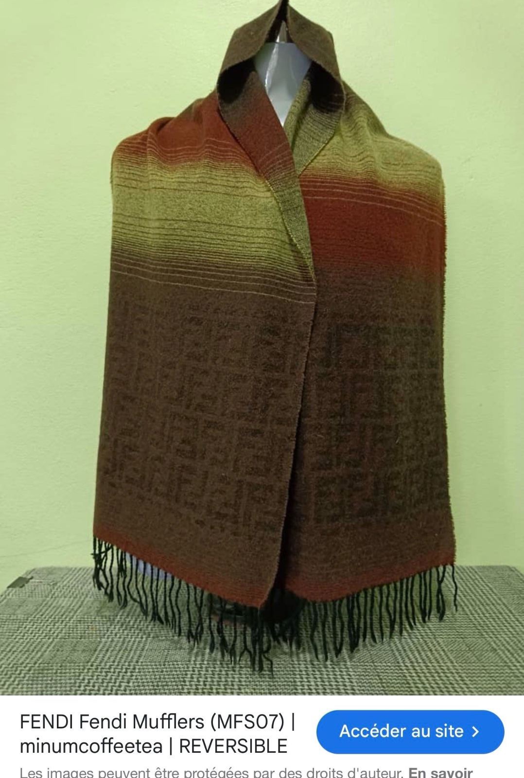 Fendi echarpe monogramme neuf
