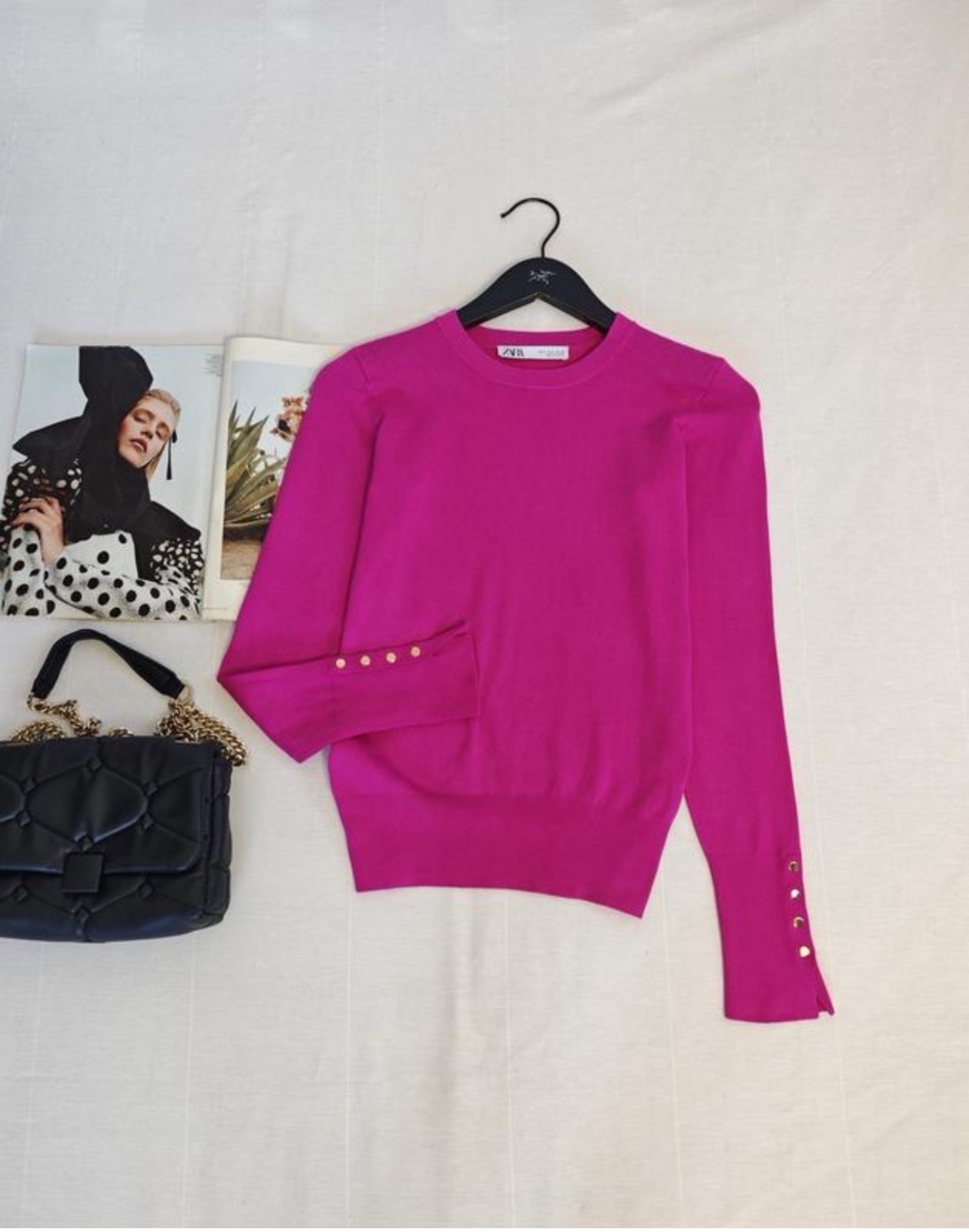 Zara pull basic a bouton neuf