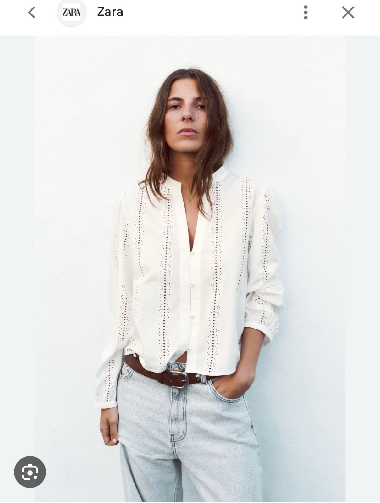 Zara chemise a broderie anglaise neuf