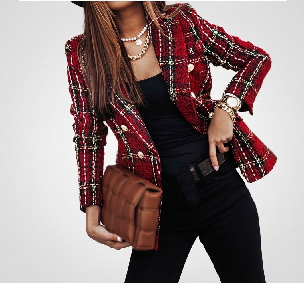 Zara blazer a carreaux neuf