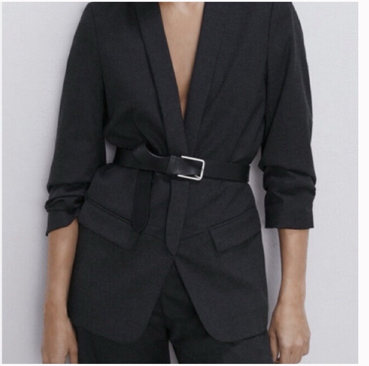 Stradivarius blazer a manche froncé neuf